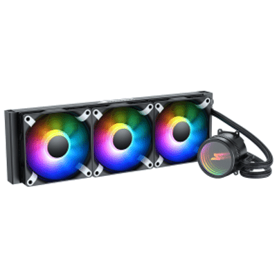 Imagem Water Cooler SuperFrame ISENGARD ARGB 360mm Intel-AMD Controladora Black SF-W360