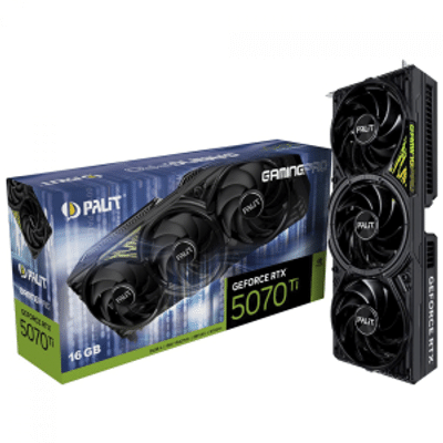 Imagem Placa de Vídeo Palit NVIDIA GeForce RTX 5070 Ti GamingPro V1 16GB GDDR7 DLSS Ray Tracing NE7507T019T2-GB2031Y