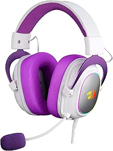 Imagem Headset Gamer Redragon Zeus X RGB – Branco com Roxo