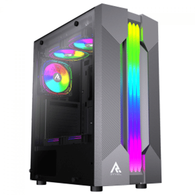 Imagem Gabinete Gamer Ryvel Mid Tower Acrílico ATX Sem Fonte Sem Fan Preto LC-58 BLACK