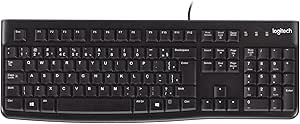 Imagem Teclado com Fio USB Logitech K120 ABNT2 – Preto