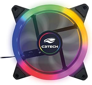 Imagem C3Tech Cooler Fan F7-L130M 12CM Gaming com LED Multicor