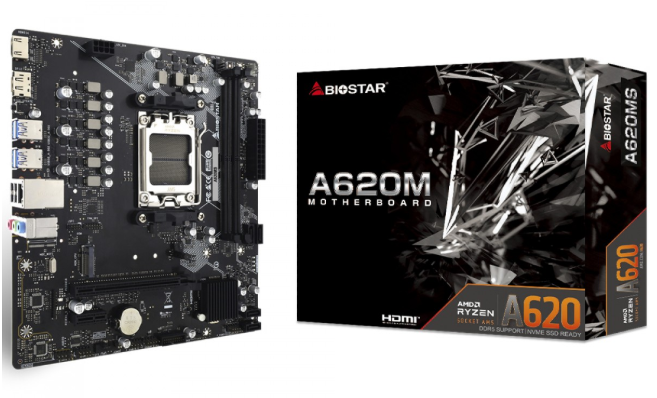 Imagem Placa Mãe Biostar A620MS, Chipset A620, AMD AM5, MATX, DDR5