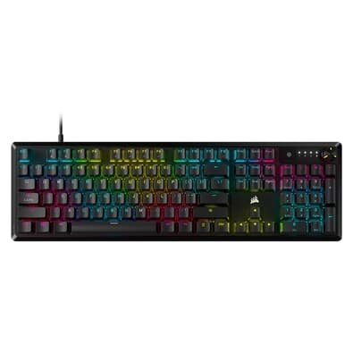 Imagem Teclado Gamer Mecânico Corsair K70 Core RGB, Teclas lineares Corsair Red
