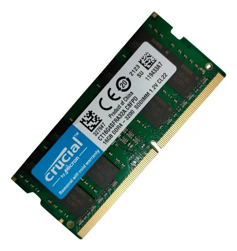 Imagem Memória RAM Notebook Crucial DDR4 3200mhz 16gb Cl22