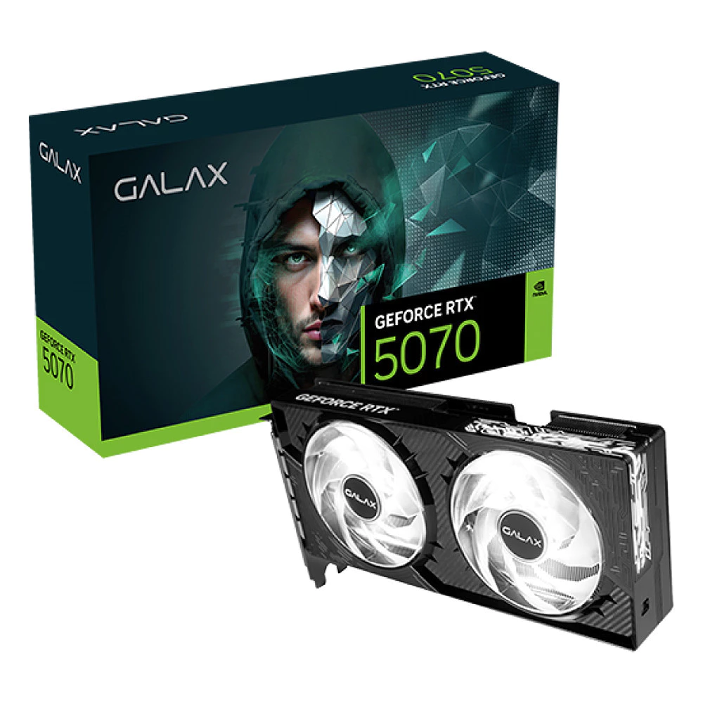 Imagem Placa de Vídeo Galax GeForce RTX 5070 1-Click OC 12GB GDDR7 192bits