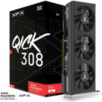 Imagem Placa de Vídeo XFX AMD Radeon RX 7600 Speedster QICK 308 8GB GDDR6 FSR Ray Tracing - RX-76PQICKBY