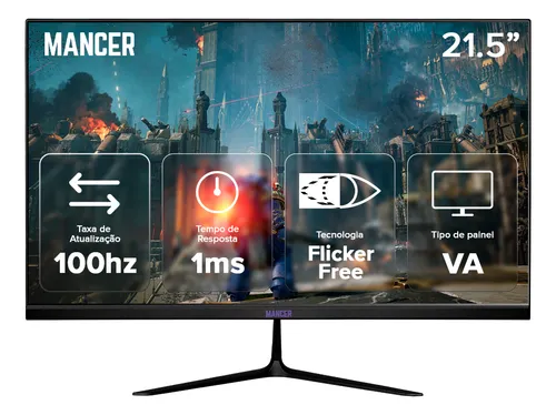 Imagem Monitor Gamer Mancer Horizon Z2, 21.5 Pol, Va, Fhd 100hz 1ms