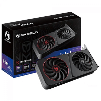 Imagem Placa De Vídeo Maxsun Intel Arc B580 Milestone 12GB GDDR6 Xe2 Ray Tracing