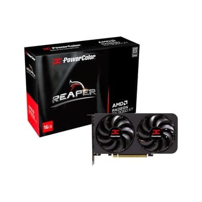 Imagem Placa de Vídeo PowerColor RX 9060 XT Reaper AMD Radeon, 16GB, GDDR6, 128bits, OpenGL 4.6, RDNA 4 - RX9060XT 16G-A