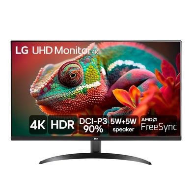 Imagem Monitor LG 32" UHD 4K, HDR10, AMD Free Sync, Dynamic Action Sync, HDMI e DP, Black Stabilizer, Preto - 32UR500-B