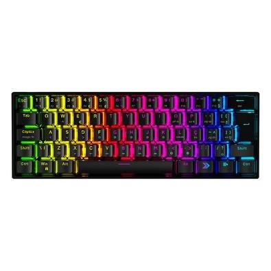 Imagem Teclado Mecânico Gamer KBM! GAMING TG600, Preto, 60% e ABNT2, RGB, Switch Gateron Blue 
