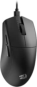Imagem Mouse Gamer Redragon K1ng 1K M724 – 12400 DPI, Sensor PAW3327, Cabo USB-C Removível – Preto