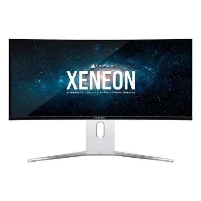 Imagem Monitor Gamer Curvo Corsair Xeneon 34" QD OLED, 240Hz, WQHD, 0.03ms, DisplayPort e HDMI, HDR, G-Sync e FreeSync