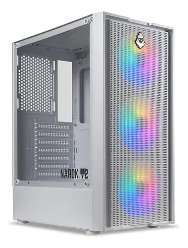 Imagem Gabinete Gamer Mancer Narok V2 Rainbow, Lat/vidro, C/ 3 Fans