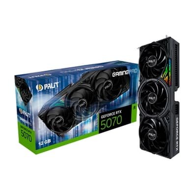 Imagem Placa de Vídeo Palit RTX 5070 GamingPro NVIDIA GeForce, 12GB, GDDR7, ARGB SYNC EVO, G-Sync, Ray Tracing, DLSS 4 - NE75070019K9-GB2050A
