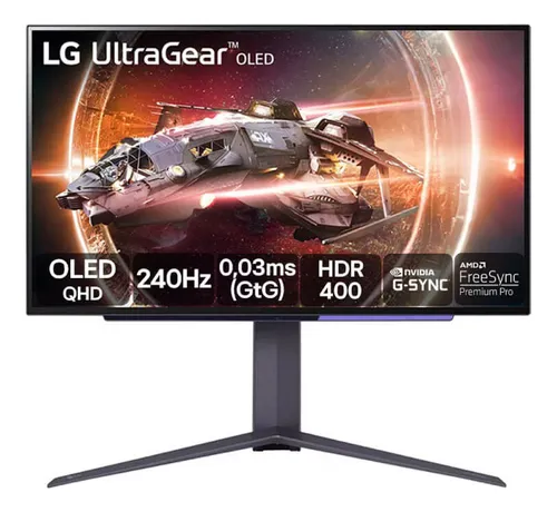 Imagem Monitor Gamer LG UltraGear OLED 27" QHD 240Hz - 27GS95QE-B