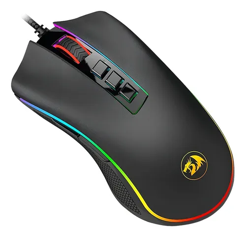 Imagem Mouse Gamer Redragon M711 Cobra Chroma V2 com Fio 12.400 DPI RGB - Preto