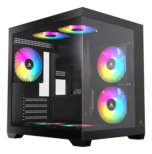 Imagem Gabinete Gamer Acegeek Neptune Mid-Tower com Lateral de Vidro