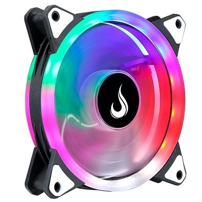 Imagem Ventoinha Rise Mode Galaxy, Rainbow, 120mm, Preto - RM-FRM-02-RGB
