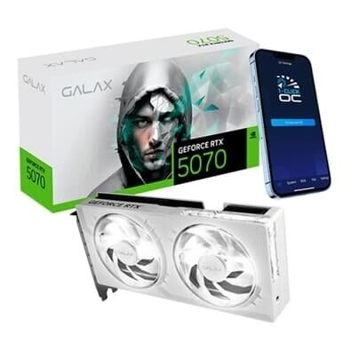 Imagem da oferta Placa de Video Galax GeForce RTX 5070 1-Click OC White 12GB GDDR7 192-bit DLSS4 - 57NON7MDBSWH