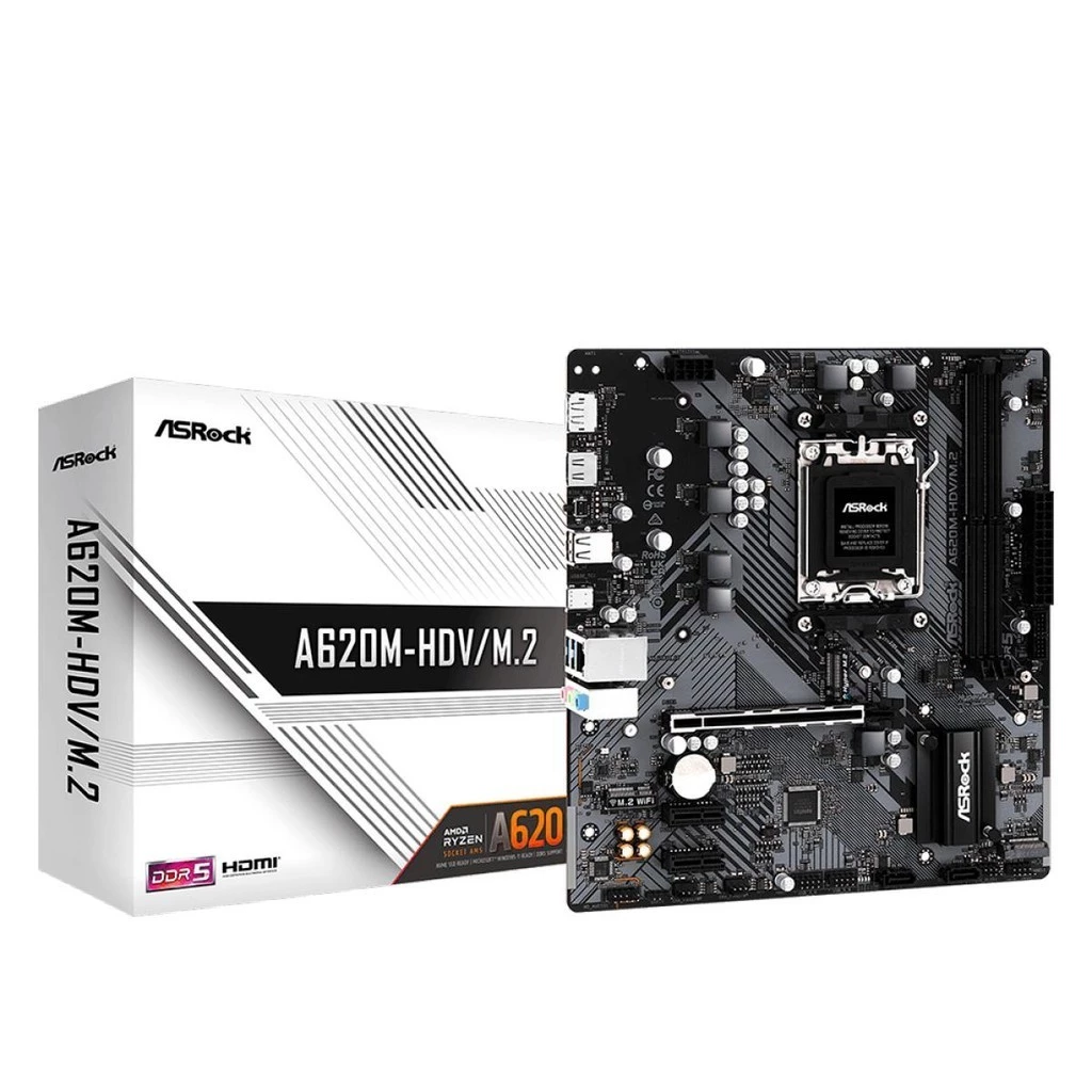 Imagem Placa Mãe ASRock A620M-HDV/M.2, AMD AM5, M-ATX, DDR5