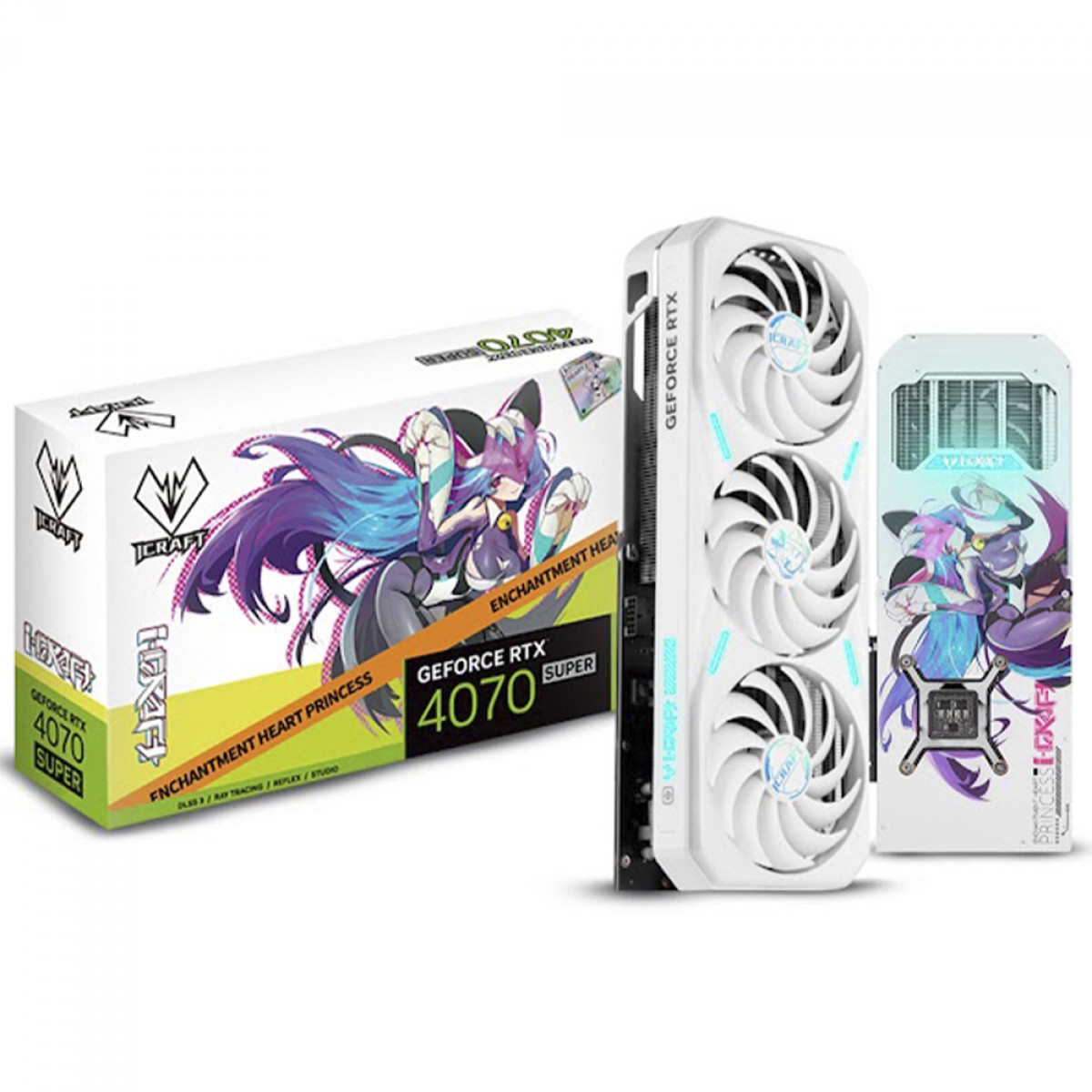 Imagem Placa de Vídeo Maxsun RTX 4070 Super iCraft OC 12GB GDDR6X - White