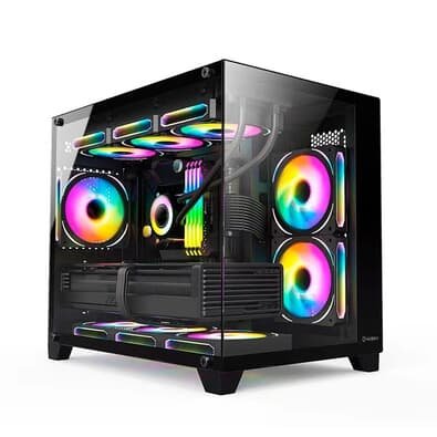 Imagem Gabinete Gamer Husky Dome 210, Mini Tower, M-ATX, Lateral e Frontal em Vidro
