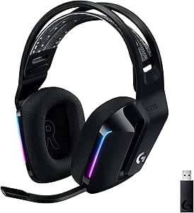 Imagem Headset Gamer Sem Fio Logitech G733 7.1 Dolby Surround - Preto