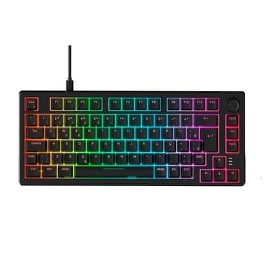 Imagem Teclado Sem Fio Mecânico Gamer Husky Nomadic, RGB, Switch Gateron G Pro Vermelho, Bluetooth, ABNT2, Preto