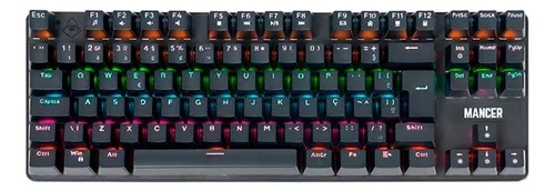 Imagem Teclado Mecânico Mancer Shade MK3 Switch Vermelho Iluminação Rainbow