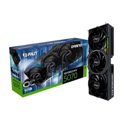 Imagem Placa de Vídeo Palit RTX 5070 GamingPro OC NVIDIA GeForce, 12GB, GDDR7, ARGB SYNC EVO, G-Sync, Ray Tracing, DLSS 4 - NE75070T19K9-GB2050A