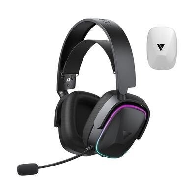 Imagem Headset Gamer Sem Fio Force One Supersonic 7.1 Surround Wireless Preto - FR.AU.SU.01