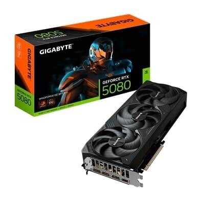 Imagem Placa de Vídeo RTX 5080 WINDFORCE OC SFF 16G Gigabyte NVIDIA GeForce 16GB GDDR7 256bits DLSS Ray Tracing - 9VN5080WO-00