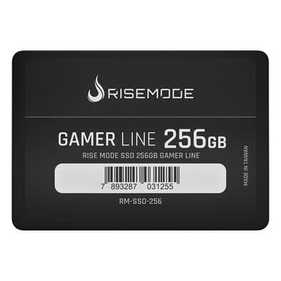 Imagem SSD Rise Mode Gamer Line 256GB SATA III Leitura: 530MB/s Gravação: 520MB/s Preto - RM-SSD-256