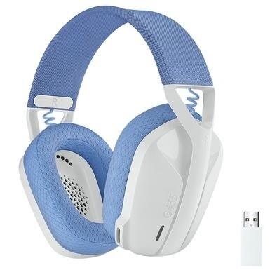 Imagem Headset Gamer Sem Fio Logitech G435 Lightspeed e Bluetooth Dolby Atmos USB PC PS4 PS5 Mobile Drivers 40mm Branco - 981-0