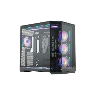 Imagem Gabinete Gamer Husky Dome 950 Mid Tower Iluminação ARGB ATX Lateral e Frontal em Vidro 10x Cooler Fan A
