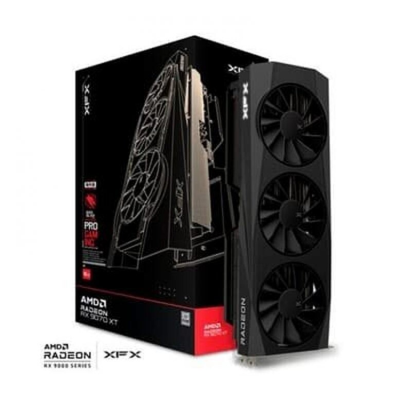 Imagem Placa de Vídeo XFX Quicksilver AMD Radeon RX 9070 XT Gaming Edition 16GB GDDR6 FSR Ray Tracing RX-97TQICKB9