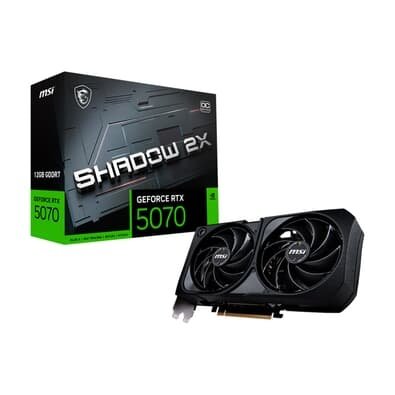 Imagem Placa de Vídeo MSI RTX 5070 12G Shadow 2x OC Nvdia Geforce, 12GB, GDDR7, OpenGL 4.6, G-SYNC - G5070-12S2C