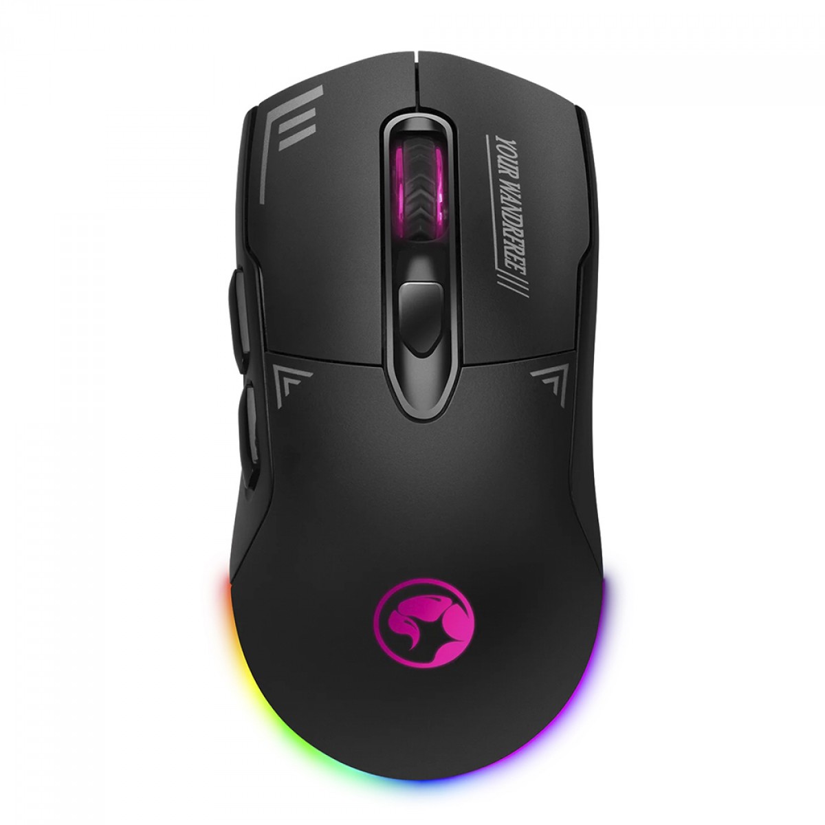 Imagem Mouse Gamer Marvo M803W, RGB, 4800DPI, Wireless, 7 Botões, Preto