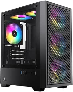 Imagem Gabinete Gamer Acegeek Pulse | Mid-Tower | Lateral de Vidro | Preto | AG-PULSE-BK