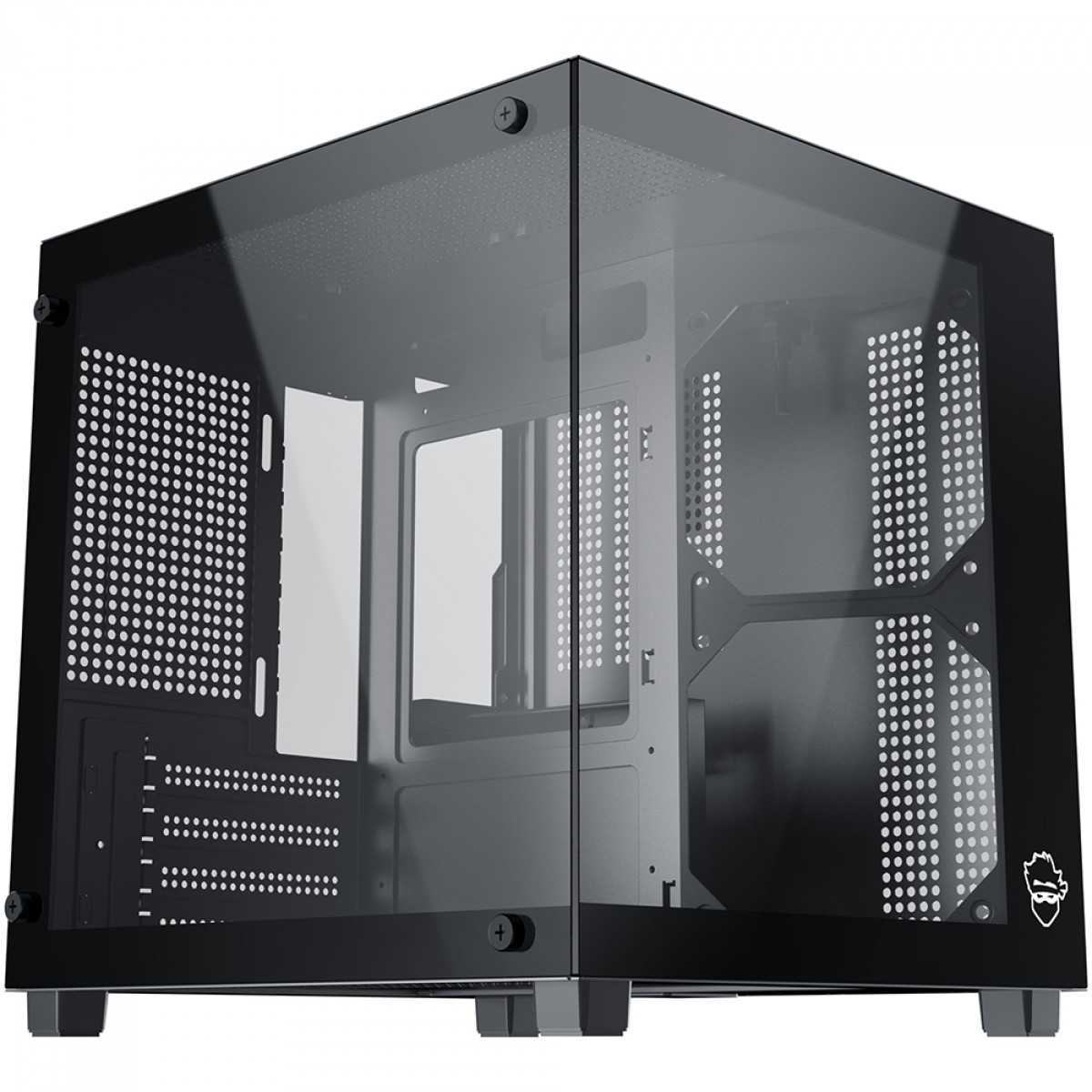 Imagem Gabinete Gamer Ninja Sato, Mid Tower, Vidro Temperado, M-ATX, Sem Fonte, Sem Fans, Preto