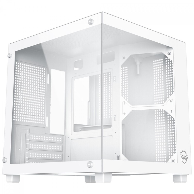 Imagem Gabinete Gamer Ninja Sato Mid Tower Vidro Temperado M-ATX Sem Fonte Sem Fans Branco GN-CS-STMAWSF