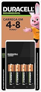 Imagem DURACELL - Carregador de Pilhas Recarregáveis AA e AAA Com 4 Pilhas AA