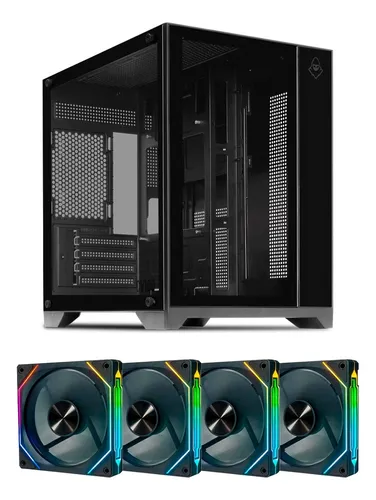 Imagem Gabinete Gamer Mancer CV100 Mid-Tower - Lateral de Vidro + 4 Fans ARGB