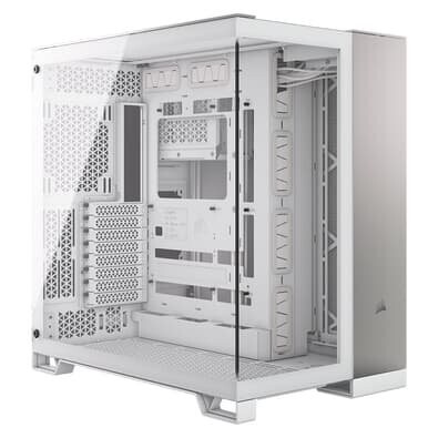 Imagem Gabinete Gamer CORSAIR 6500X Mid Tower Lateral em Vidro Branco e Aluminio - CC-9011285-WW