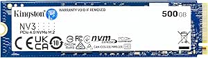Imagem SSD Kingston NV3 500GB M.2 2280 NVMe Gen4 - SNV3S/500G
