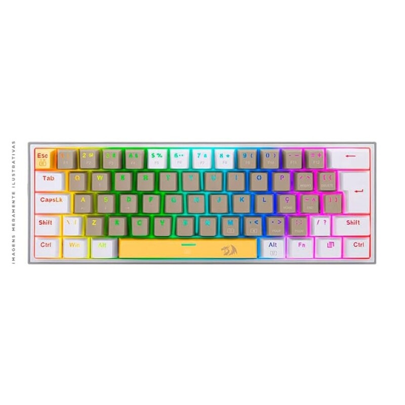 Imagem Teclado Mecânico Redragon Fizz RGB USB - K617