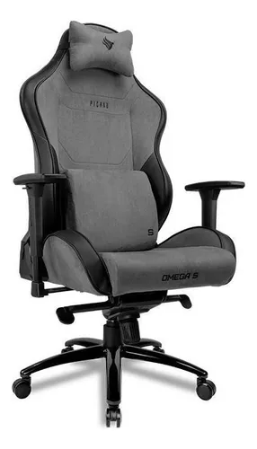 Imagem Cadeira Gamer Pichau Omega S Espuma Moldada Braco 3D - Preta e Cinza