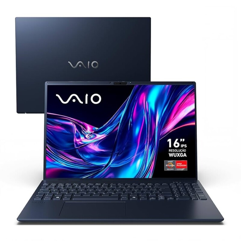 Imagem Notebook Vaio FE16 Ryzen 7-5825U 32GB SSD 512GB Radeon RX Vega 8 Tela 16" WUXGA Linux - VJFE69F11X-B0221H